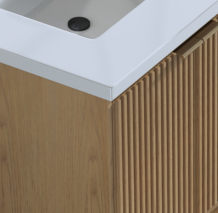 San Diego 72" Oak Gray Bathroom Vanity, Double Sinks