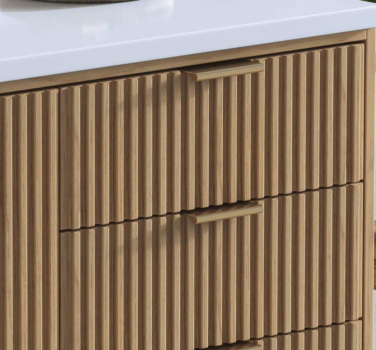 San Diego 60" Oak Gray Bathroom Vanity, Single Sink