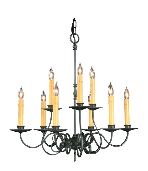 9-Light Charcoal Black Forest Dining Chandelier