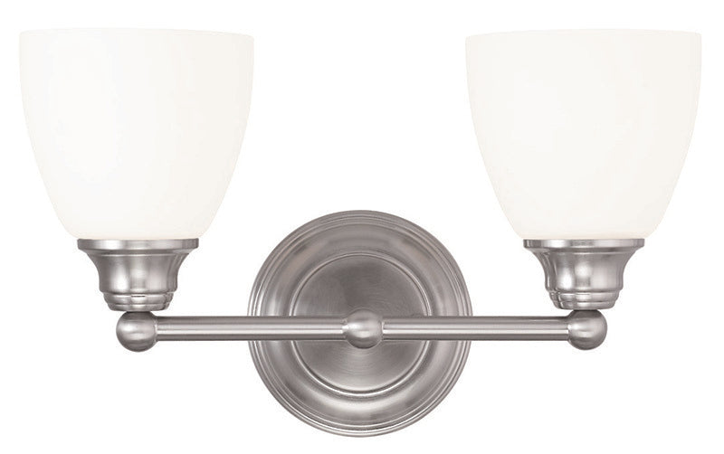 2 Light Brushed Nickel Bath Light