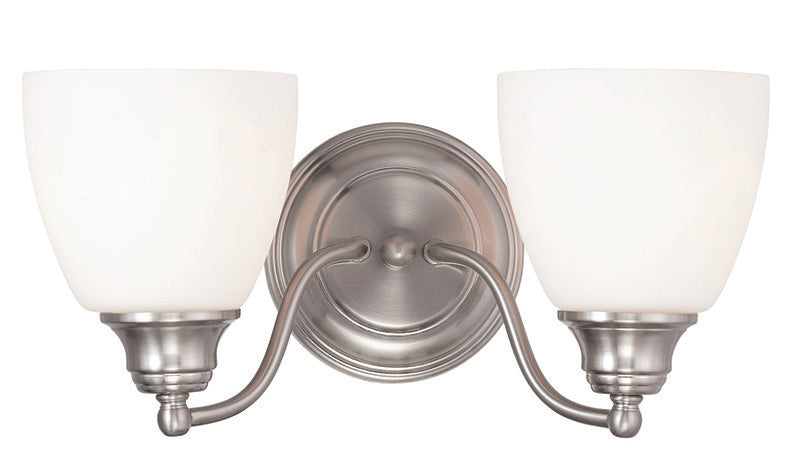 2 Light Brushed Nickel Bath Light