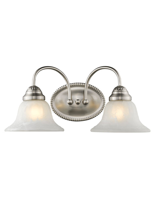 2 Light Brushed Nickel Bath Light