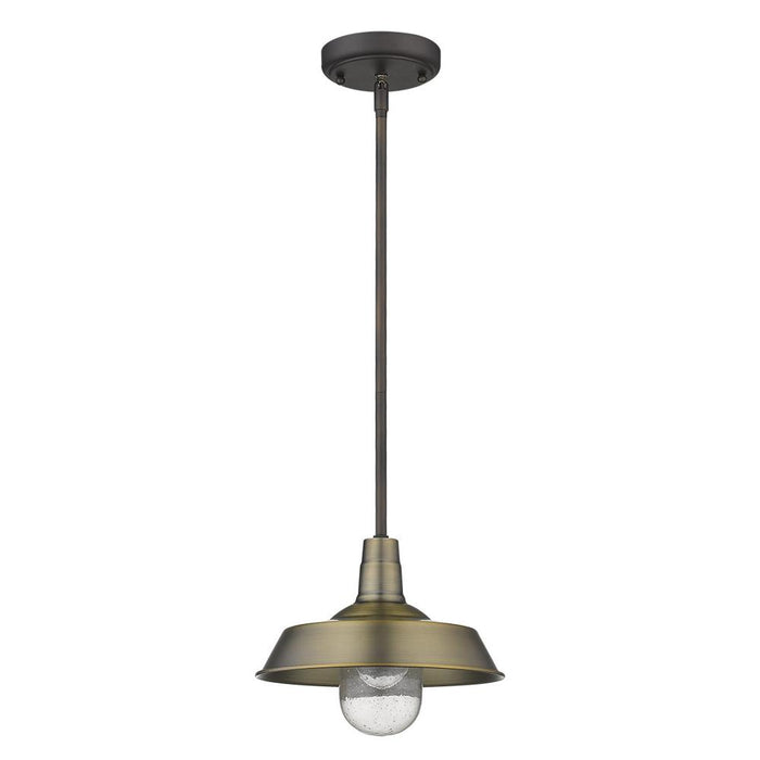 Burry 1-Light Antique Brass Convertible Pendant