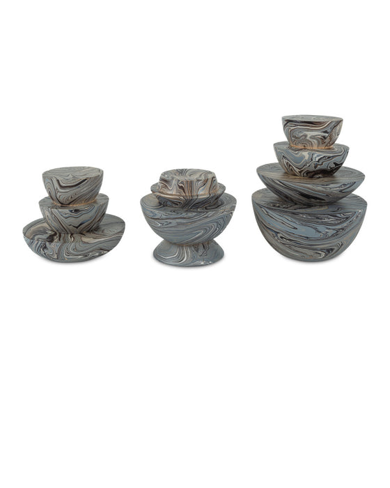 Marbleized Stacking Box Set of 3