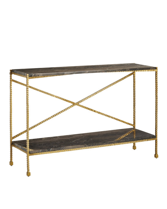 Flying Marble Gold Console Table