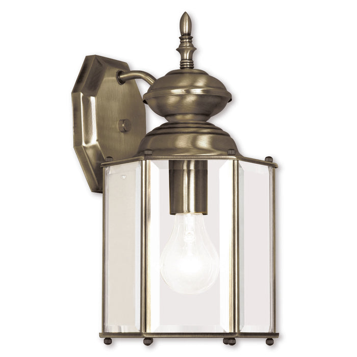 1 Light AB Outdoor Wall Lantern