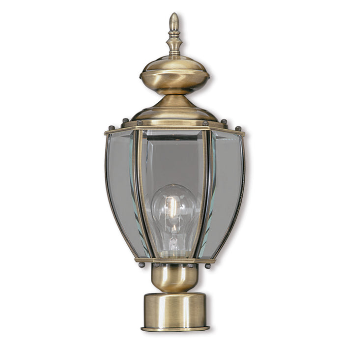1 Light Antique Brass Post-Top Lantern