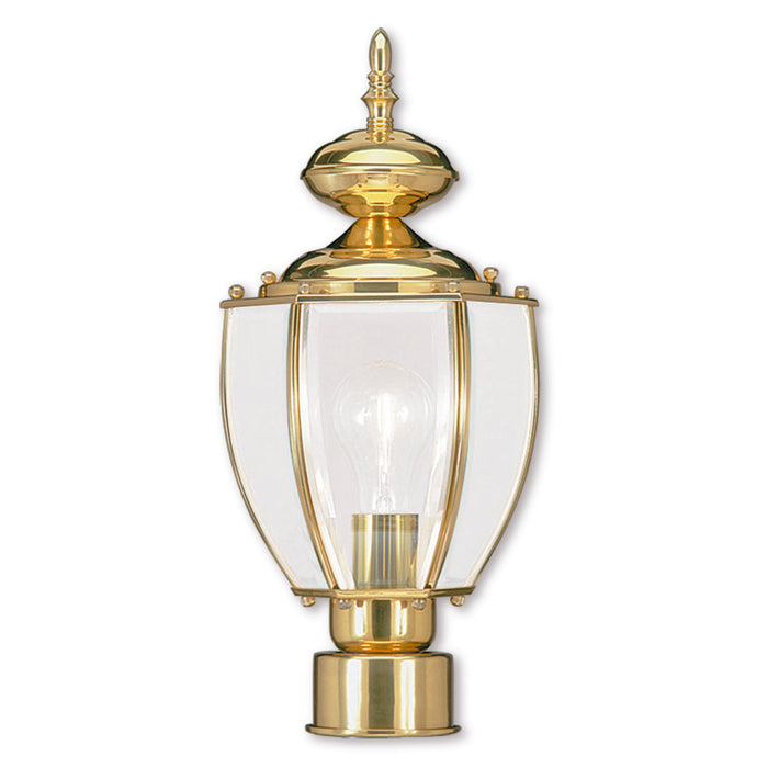 1 Light PB Outdoor Post Lantern