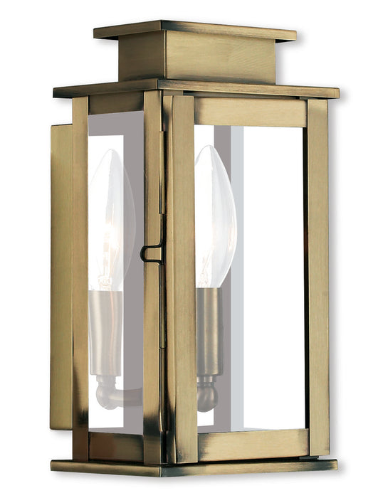 1 Light AB Outdoor Wall Lantern