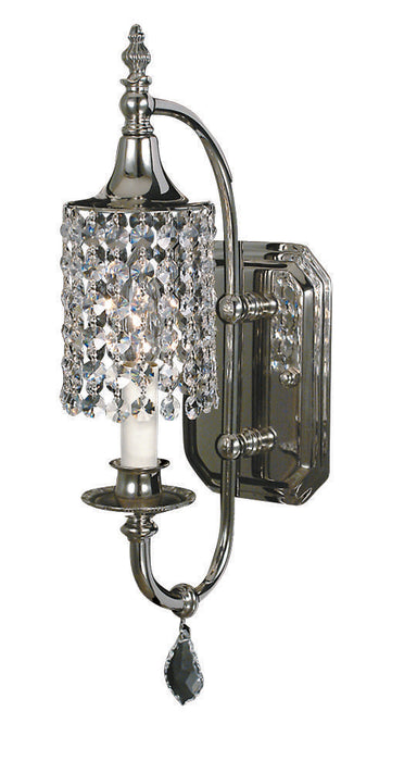 1-Light Polished Silver Princessa Sconce