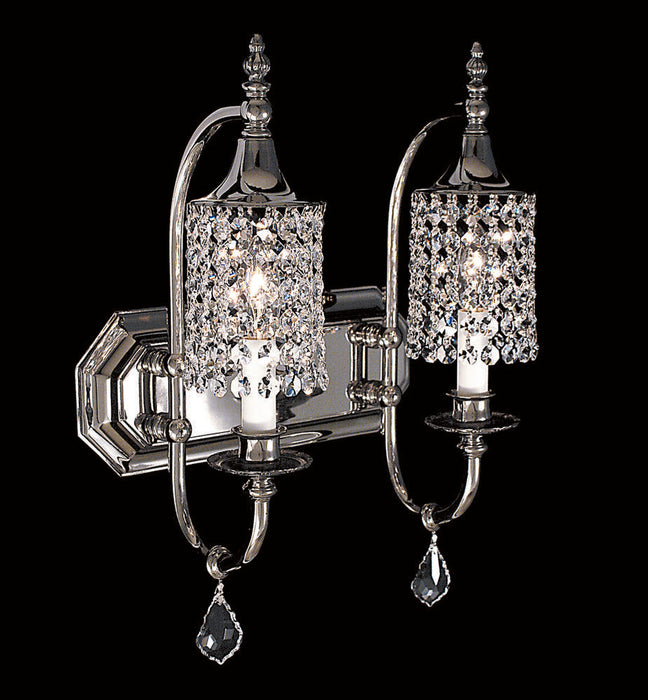 2-Light Polished Silver Princessa Sconce