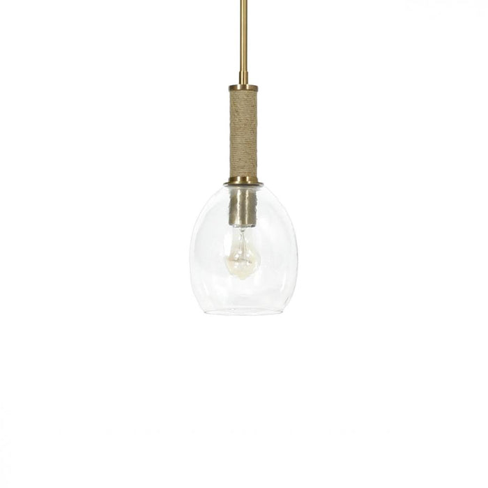 BRONSON GLASS PENDANT BRASS