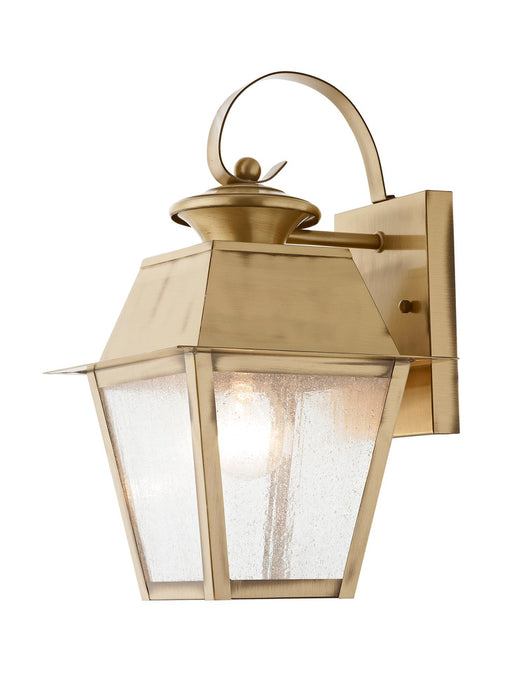 1 Light AB Outdoor Wall Lantern