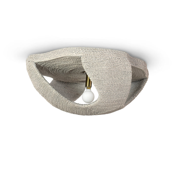 CORSICA FLUSH MOUNT WHITE
