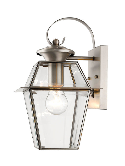 1 Light BN Outdoor Wall Lantern