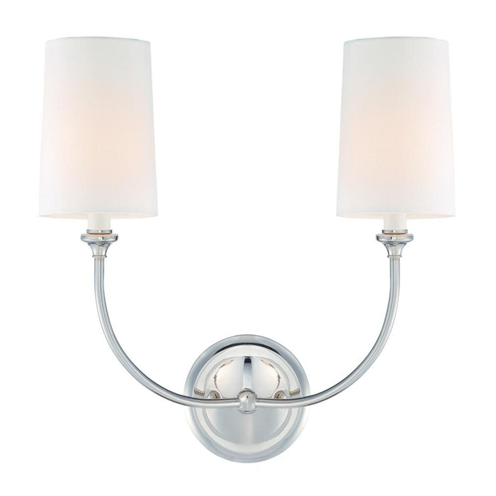 Libby Langdon Sylvan 2 Light Polished Nickel Sconce