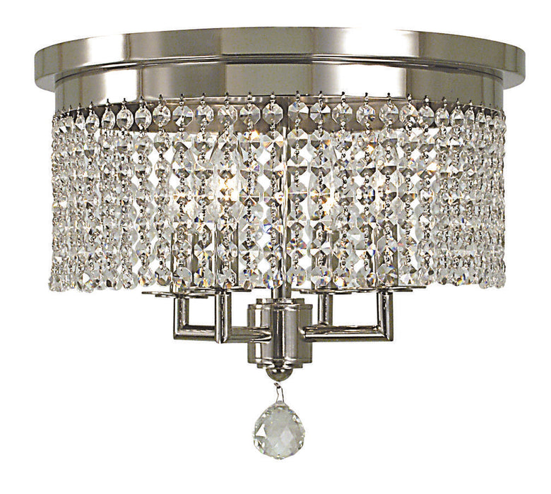 4-Light Polished Silver Princessa Flush / Semi-Flush Mount