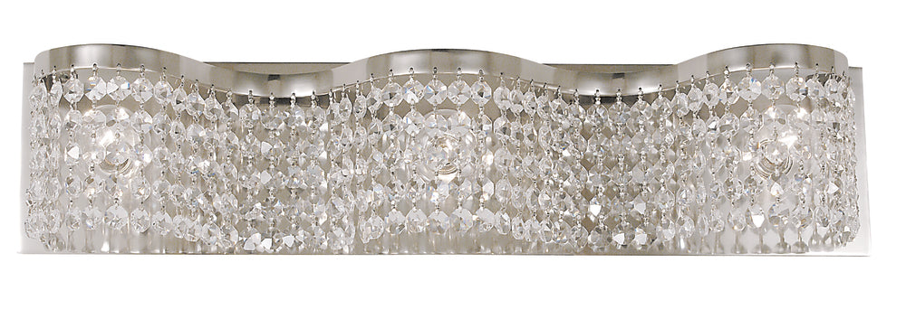 3-Light Polished Silver Princessa Sconce