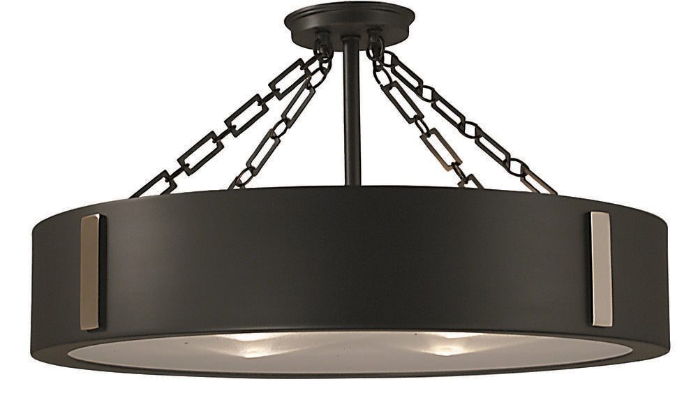 4-Light Roman Bronze/Ebony Oracle Flush / Semi-Flush Mount