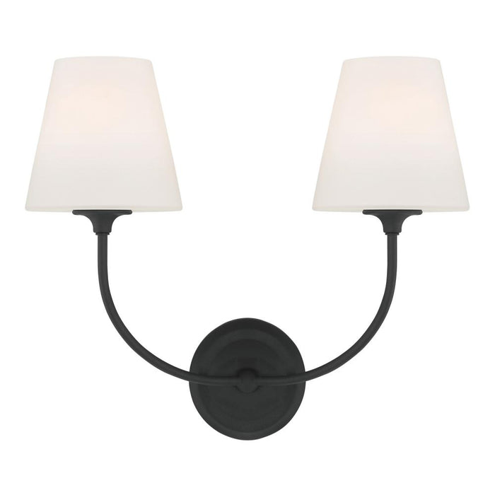 Libby Langdon Sylvan 2 Light Black Forged Sconce