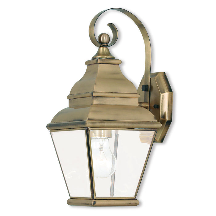 1 Light AB Outdoor Wall Lantern