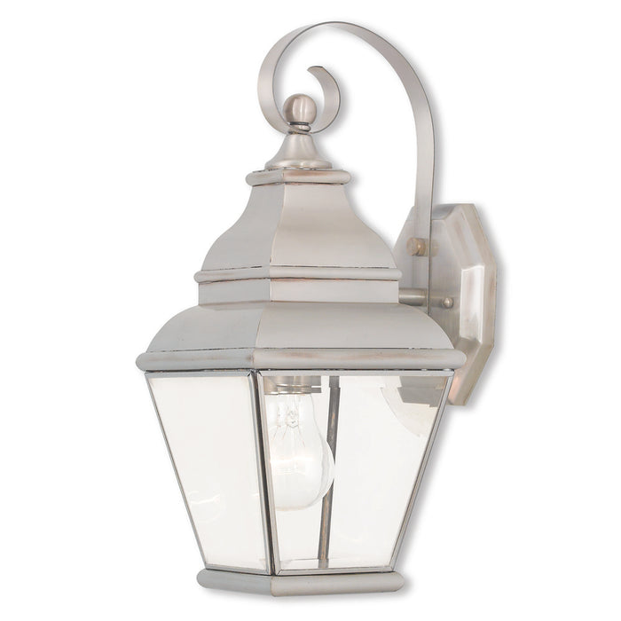 1 Light BN Outdoor Wall Lantern