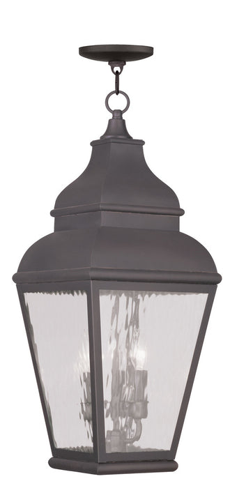 3 Light Charcoal Outdoor Chain Lantern