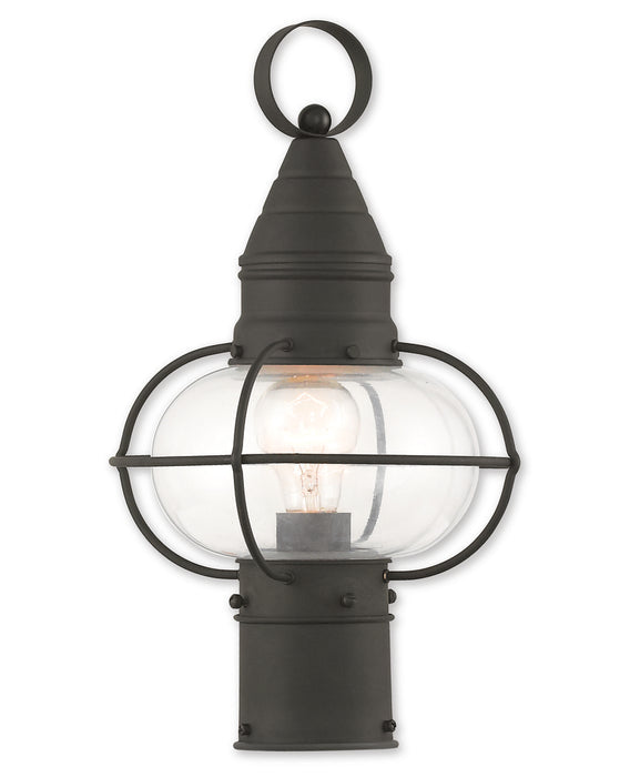 1 Light Black Outdoor Post Lantern