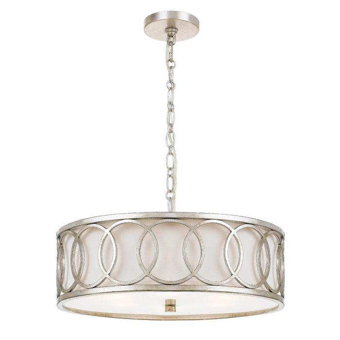 Libby Langdon Graham 6 Light Antique Silver Chandelier