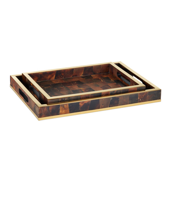 Casey Brown Tray Set of 2
