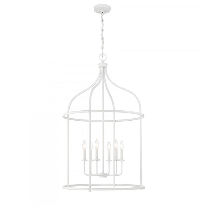 Brookstone 6-Light Pendant in Bisque White