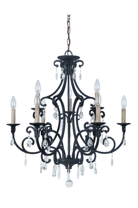 Bentley 9 Light Chandelier in Matte Black