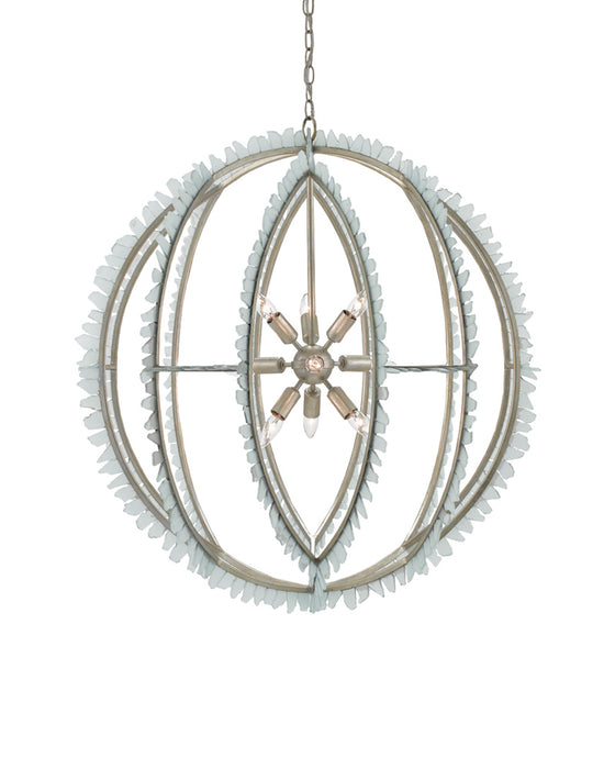 Saltwater Silver Orb Chandelier