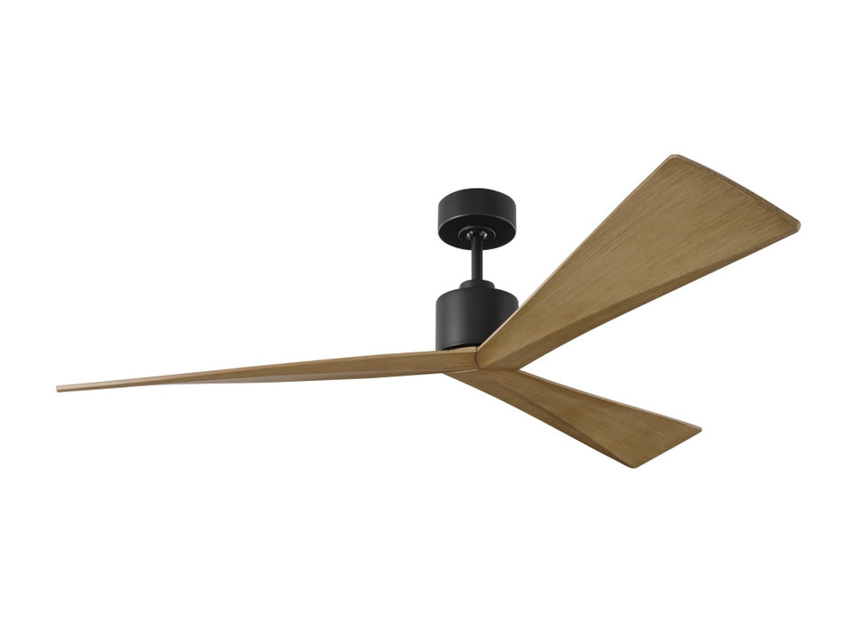 Adler 60 Ceiling Fan in Midnight Black with Natural Honey Blades