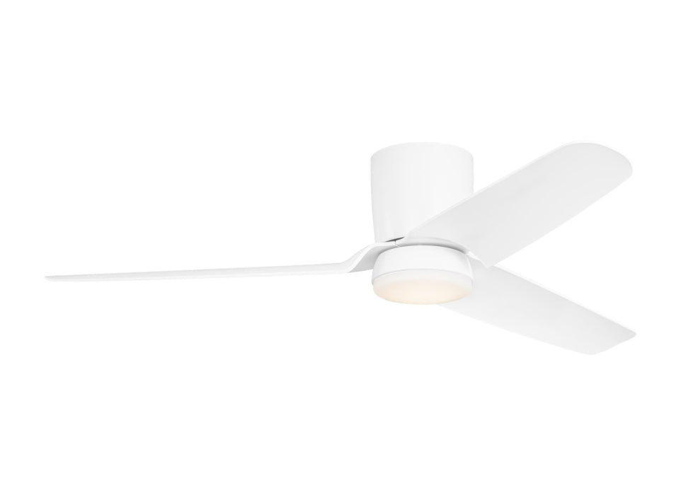 Colgin 56 Hugger LED Ceiling Fan in Matte White with Matte White Blades and Light Kit
