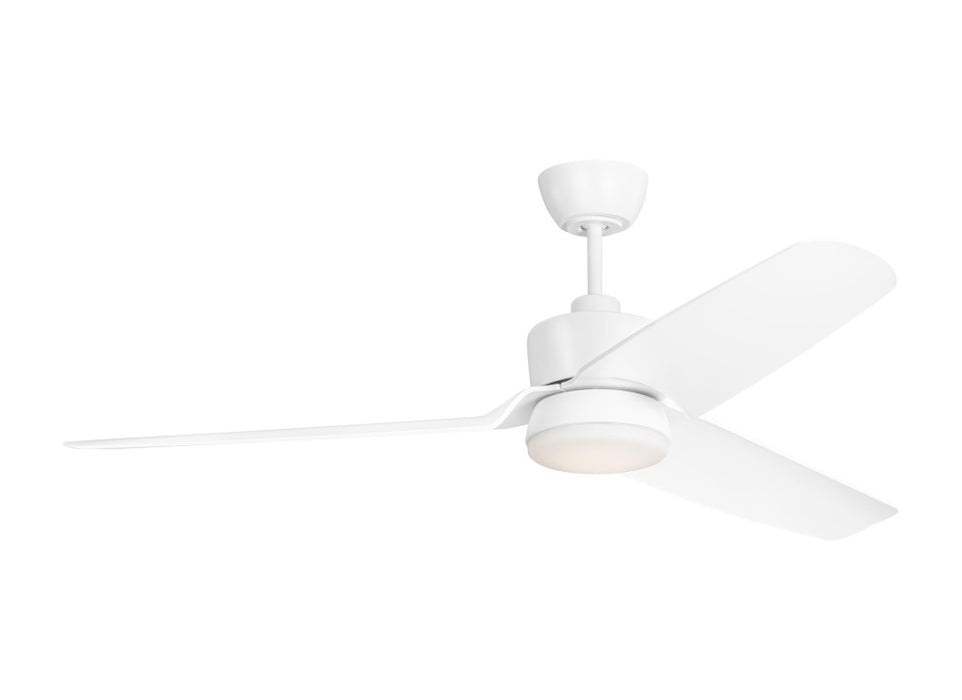 Colgin 56 LED Ceiling Fan in Matte White with Matte White Blades and Light Kit