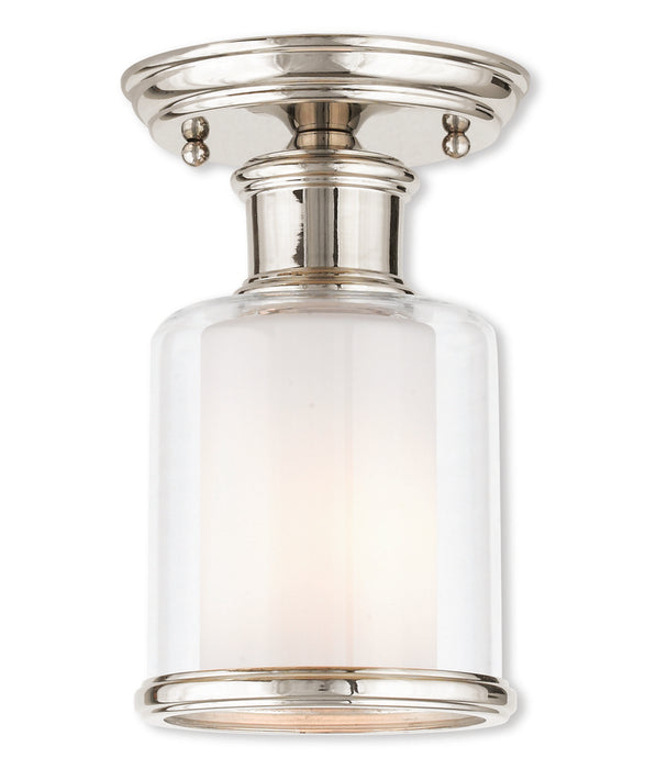 1 Light Polished Nickel Ceiling Mount