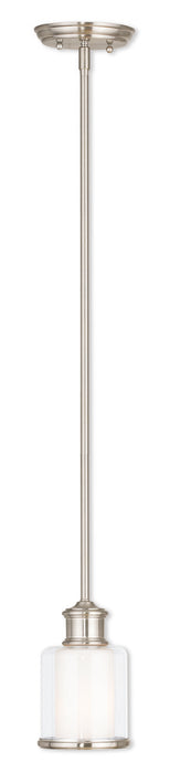 1 Light Brushed Nickel Mini Pendant