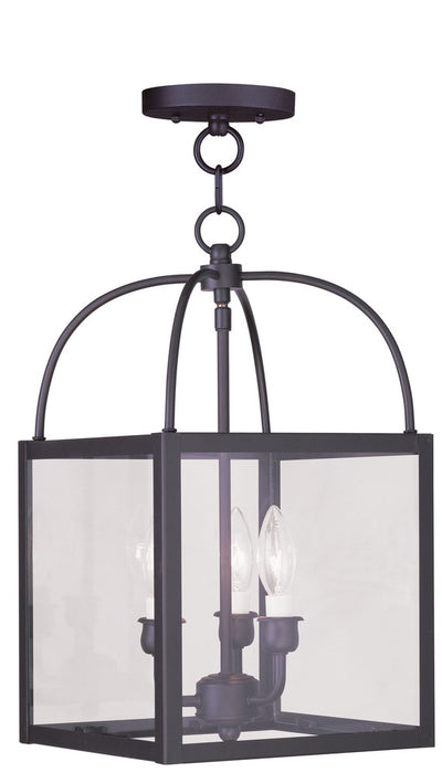 3 Light Bronze Chain Hang/Ceiling Mount