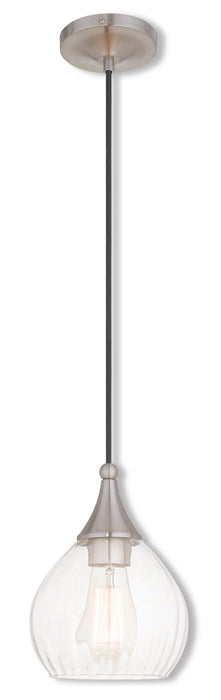 1 Light Brushed Nickel Mini Pendant