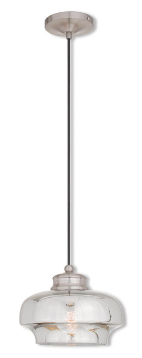1 Light Brushed Nickel Mini Pendant