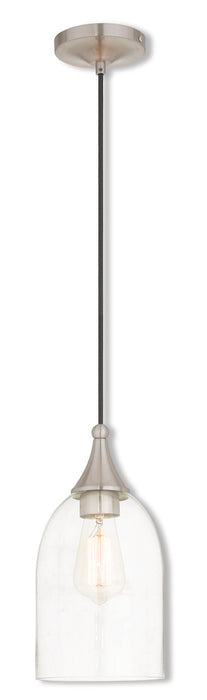 1 Light Brushed Nickel Mini Pendant