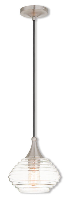 1 Light Brushed Nickel Mini Pendant