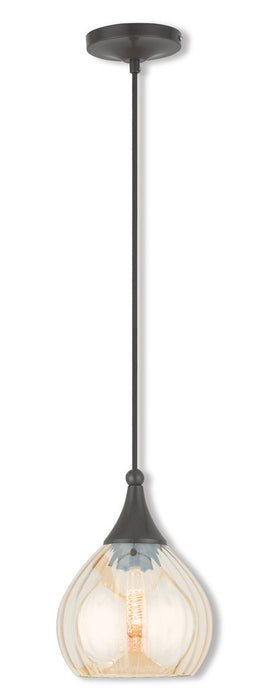 1 Light English Bronze Mini Pendant