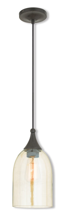 1 Light English Bronze Mini Pendant