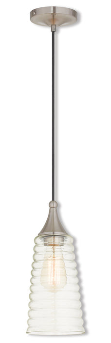 1 Light Brushed Nickel Mini Pendant