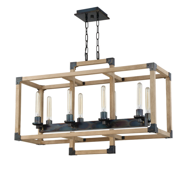 8 Light Linear Chandelier