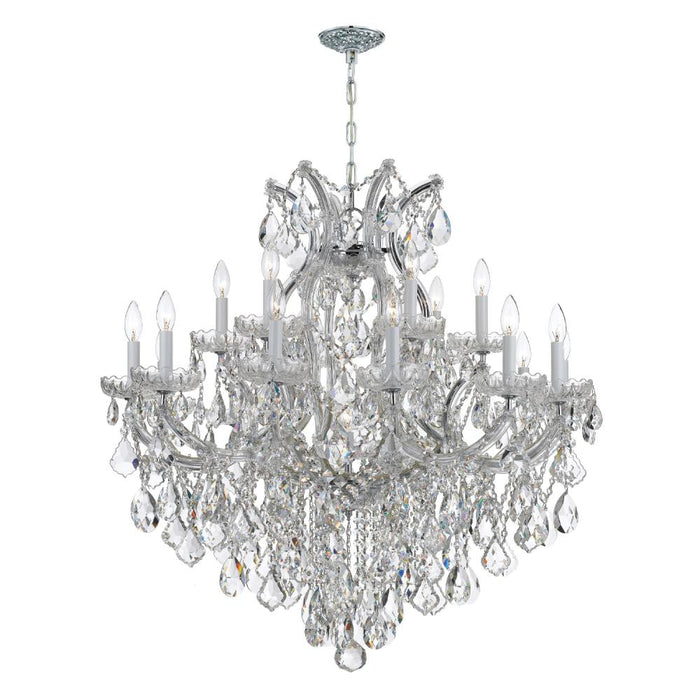 Maria Theresa 19 Light Swarovski Strass Crystal Polished Chrome Chandelier