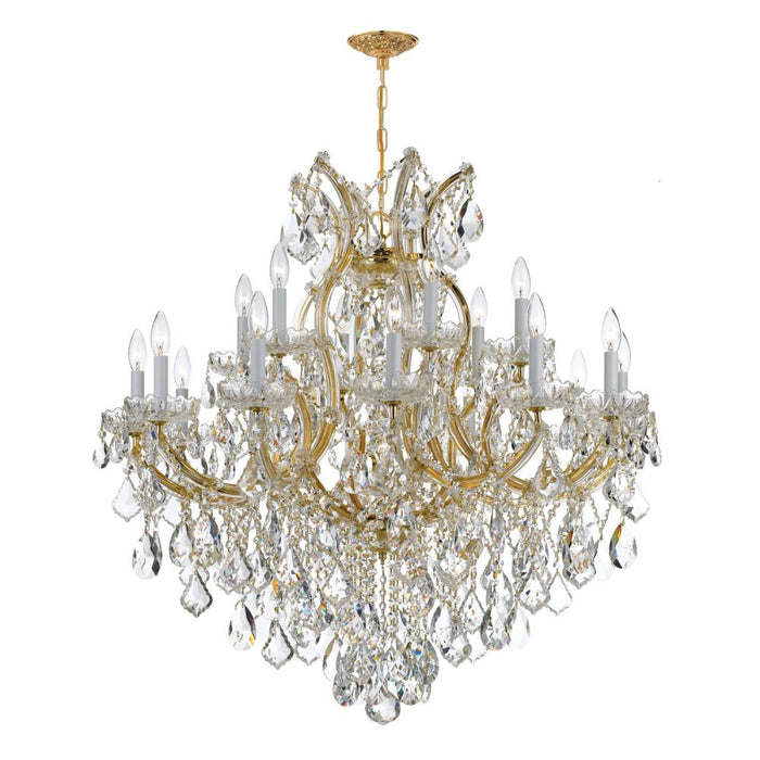 Maria Theresa 19 Light Swarovski Strass Crystal Gold Chandelier
