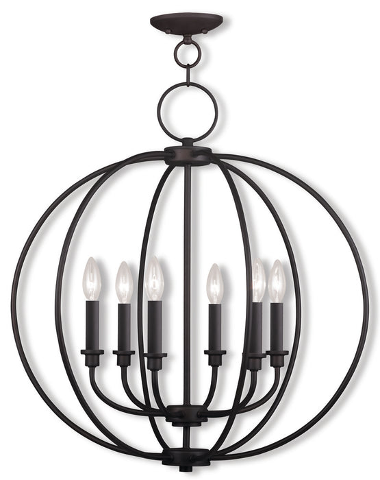 6 Light Bronze Chandelier